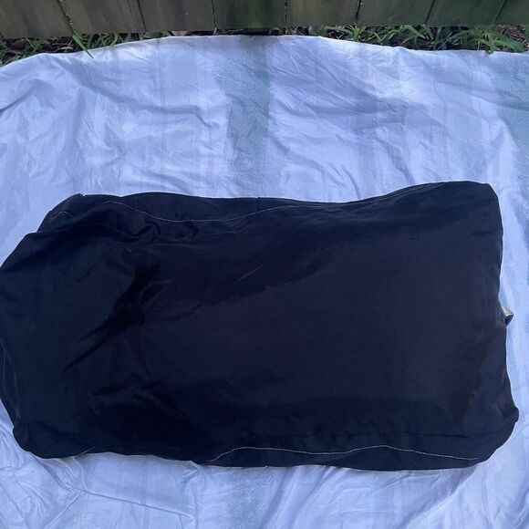 LANDS' END Black Square BIG DUFFLE TRAVEL BAG 30"  monogram - Picture 7 of 13